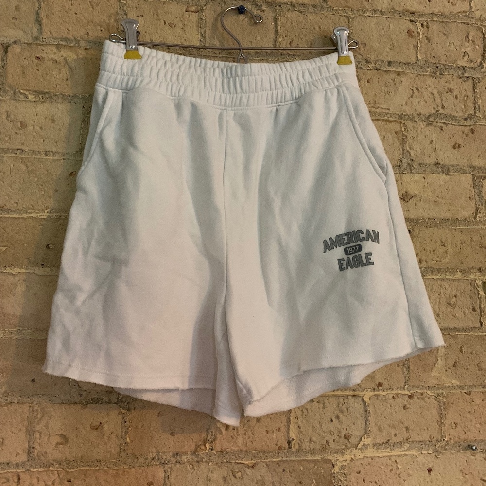 American eagle white sweatshorts